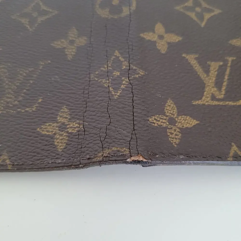 Authentic‎ Louis Vuitton LV Monogram Folio iPhone X Case Brown Phone Case